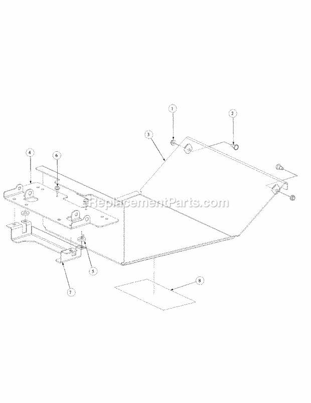 Floor Panel Assembly Diagram and Parts List for M60-KW 53AB5DBX150 Cub Cadet Sprayer